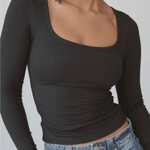 Bamboo Long Sleeve Scoop Neck Brami (Full Length) - Klassy Network